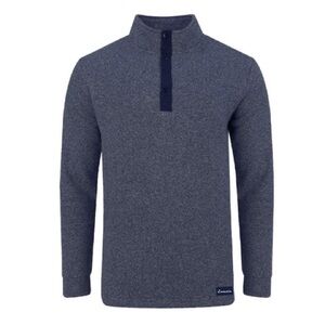 Swannies Golf | VGUC Wolff Fleece Mens Golf 1/4 Zip Snap Navy Fitted Large